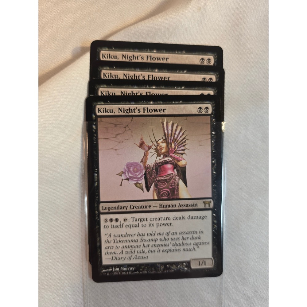 MTG 4x Kiku Night's Flower Champions of Kamigawa Rare Black Playset 121/306